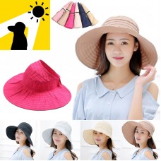 Adjustable Hats For Mujer 50+ Cap Beach Flap Up Roll UPF Brim Pool Cover  eb-85187187